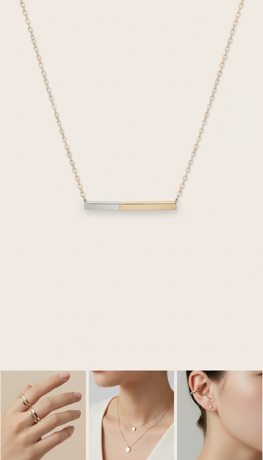 Minimalist Bar Pendant Necklace